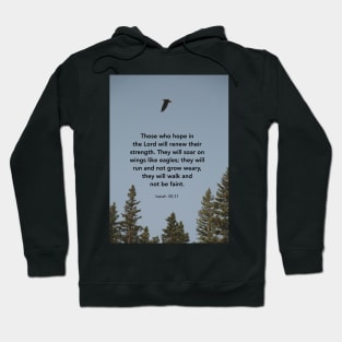 Wings like eagles, Isaiah 40 31 Bible Verse, Christian gifts for women, Bible verse Hoodie